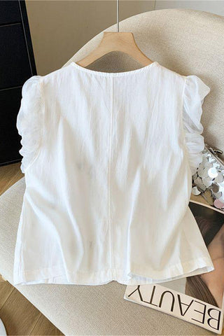 Patterned Button-Front Tank Top