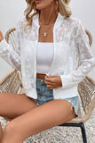 Sheer Floral Bomber Jacket