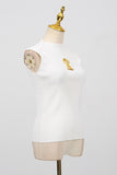 Keyhole Detail High-Neck Sleeveless Top