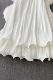 Flowing Pleated Halter Dress