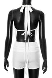 Draped Halter Short Set