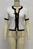Tie-Front Short Sleeve Cardigan