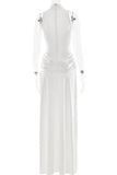 Elegant High-Neck Evening Gown