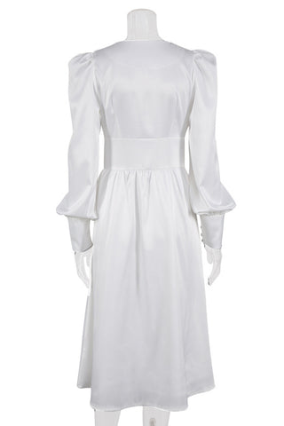 Elegant Long-Sleeve Midi Dress