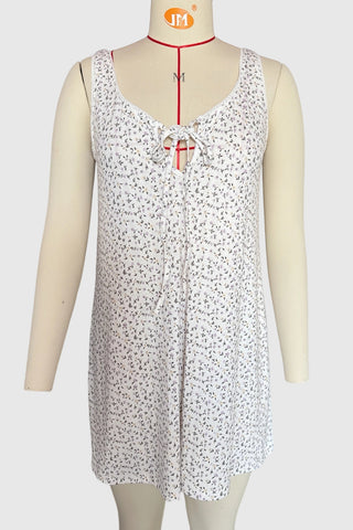 Lace-Trimmed Floral Romper