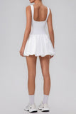Scoop Neck Casual Bubble Hem Dress