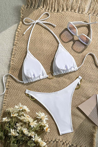 Embellished Palm Tree Bikini Set