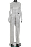 Striped Tie-Waist Pants Set
