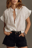 Button-Up Ruffle Sleeve Top