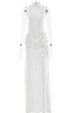 Elegant Draped Evening Gown