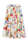 Printed Cropped Top and Skirt Set