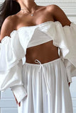 Elegant Ruffle Off-Shoulder Blouse