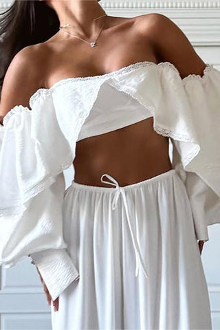 Elegant Ruffle Off-Shoulder Blouse