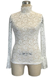 Elegant Lace Long Sleeve Blouse