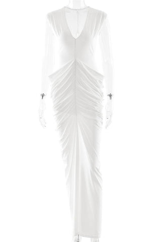 Elegant Draped Evening Gown