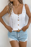 Button-Front Knit Tank Top