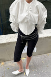Dramatic Puff Sleeve Corset Blouse