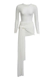 Elegant Draped Vacation Dress
