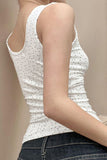 Polka Dot Ruched Tie-Front Tank