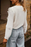 Ruffled V-Neck Blouse
