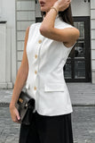 Button-Front Sleeveless Top