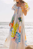 Summer Dress with Ocean Design