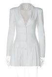 Tailored Button-Front Casual Dress