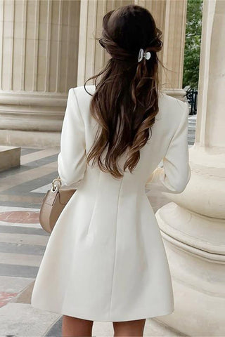 Buttoned Blazer Style Mini Dress