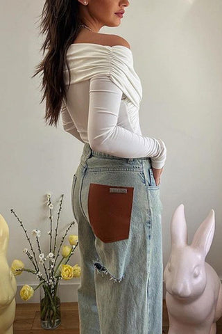 Off-Shoulder Wrap Bodysuit