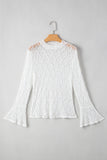 Sheer Lace Mock Neck Blouse