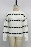 Heart Pattern Knit Sweater