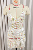Crochet Sequin Mesh Cover-Up Set