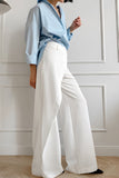 Elegant Wide-Leg Wrap Pants