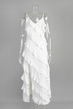 Cascading Ruffle Casual Dress