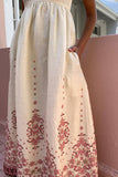 Floral Hem Long Dress