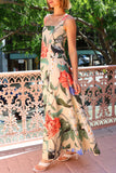 Floral Print Flowy Maxi Dress