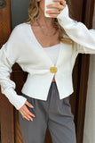 Striped Button-Front Cardigan