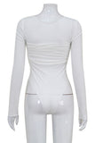 Long-Sleeve Twist-Front Bodysuit