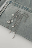 Chic Safety Pin Chain Brooch