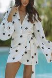 Polka Dot Wrap Skirt Set