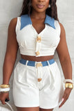 Chic Belted Short Set