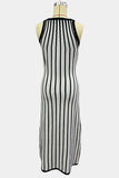 Knit Striped Maxi Dress