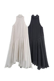Polka Dot High Neck Casual Dress