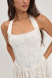 Lace A-Line Midi Dress