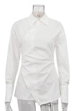 Asymmetrical Button-Front Blouse