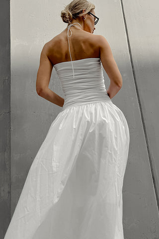 Strapless Ruched Casual Dress