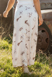 Western-Inspired Print Skirt