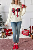 Festive Bow Accent Sweater