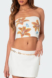 Floral Strapless Tank Top