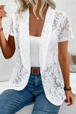 Elegant Lace Short Sleeve Blouse
